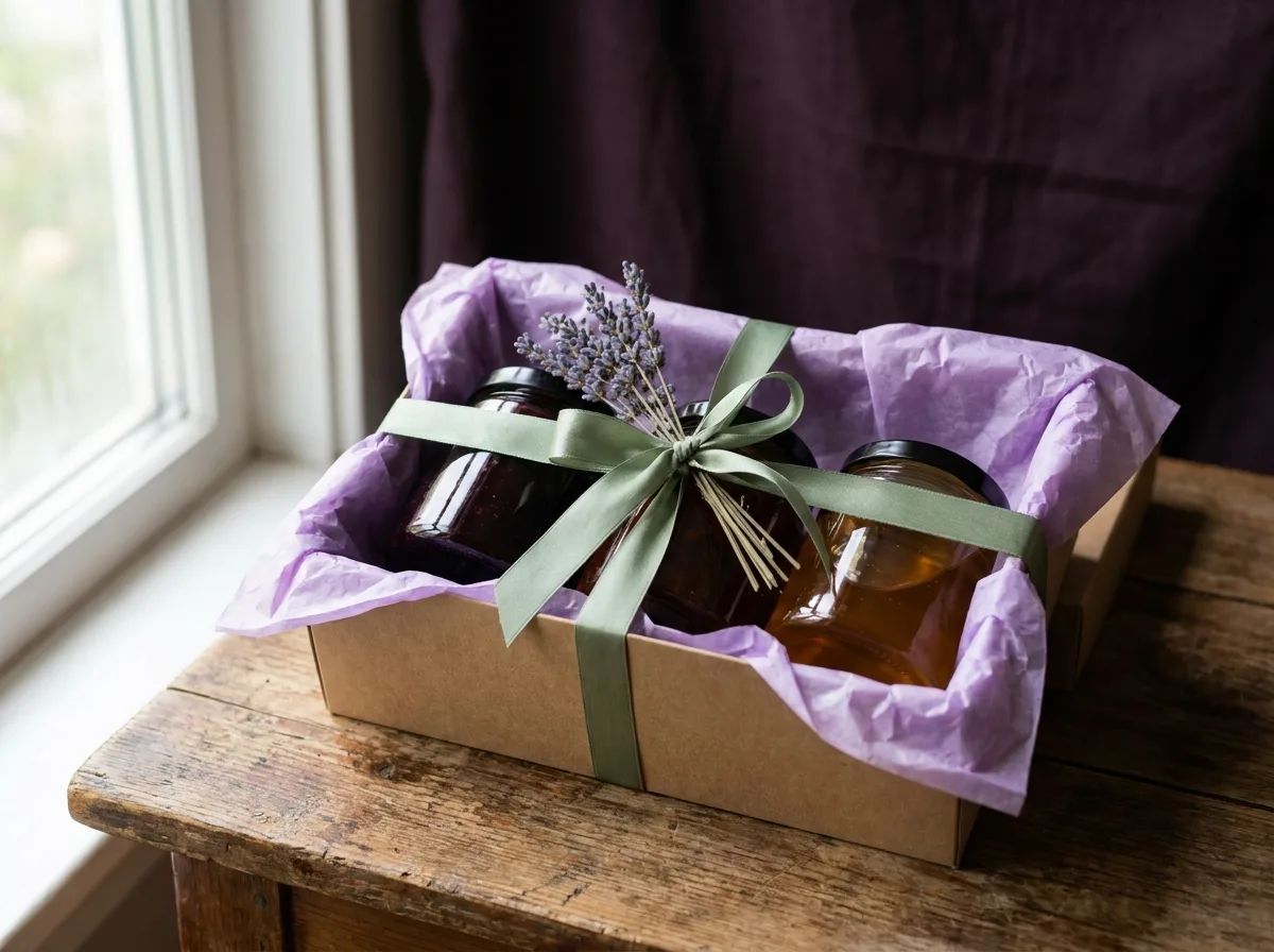 A NutriSpoon gift box of small-batch jars